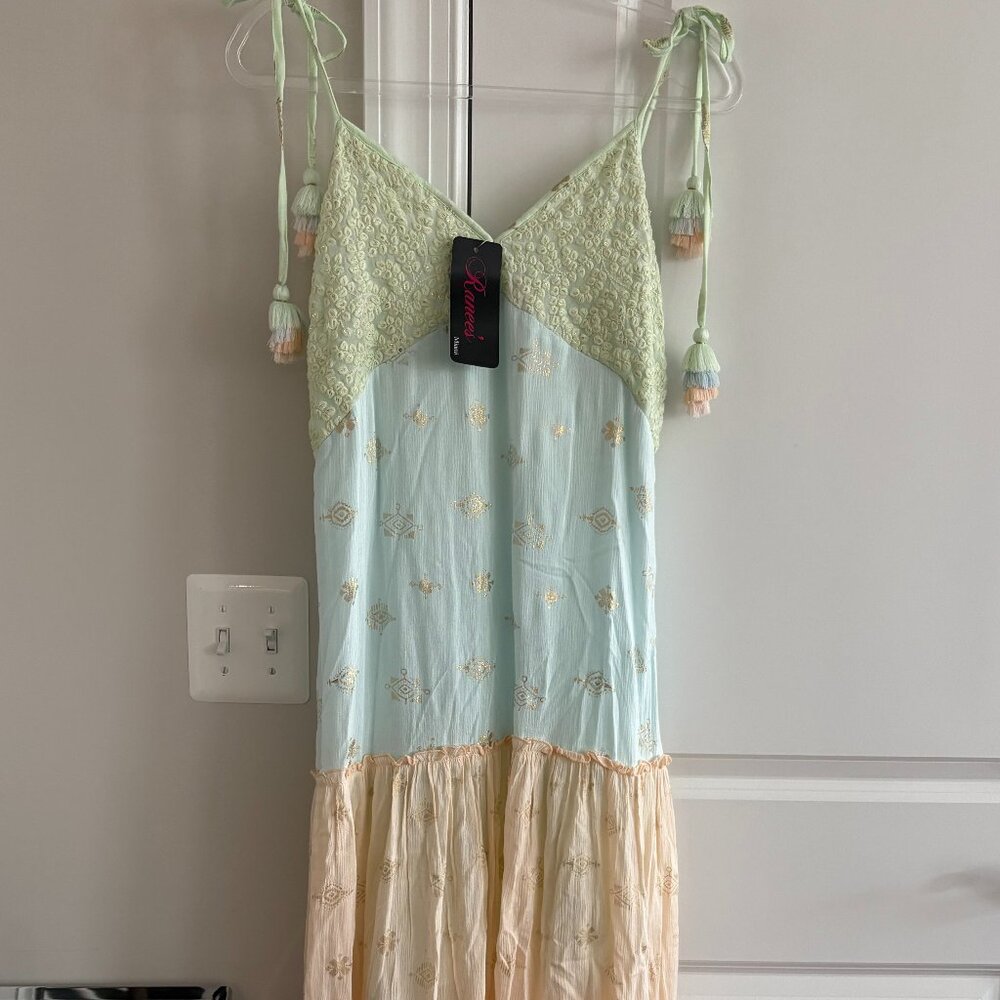 Ranee's Miami Embellished Boho Sun Dress or Cover-Up - SZ L   NEW w Tags